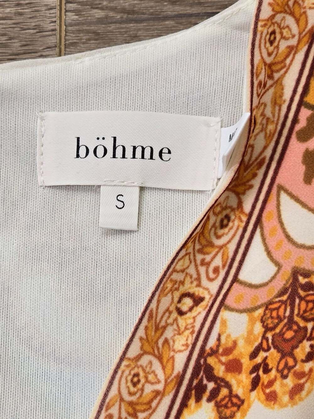 Bohme Orange Paisley Smocked Maxi Dress Long Balloon Sleeve Boho Small - Picture 7 of 13